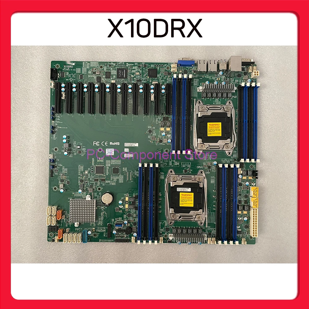 X10DRX For Supermicro Server Motherboard E5-2600 v4/v3 Family 11 PCI-E Slots i350 Dual Port GbE LAN SATA3 IPMI2.0 LGA2011 DDR4+