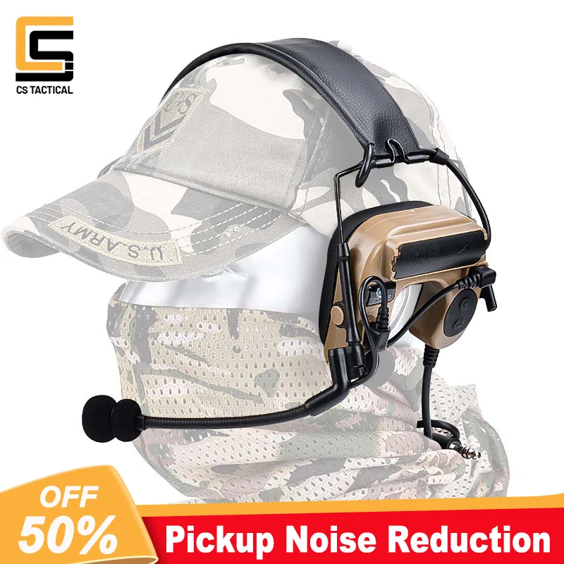 COMTAC IV Tactical Headset Pickup Noise Anti-Noise Headphone Outdoor Battle Communication Earphone Vacuum Catheter Earplug