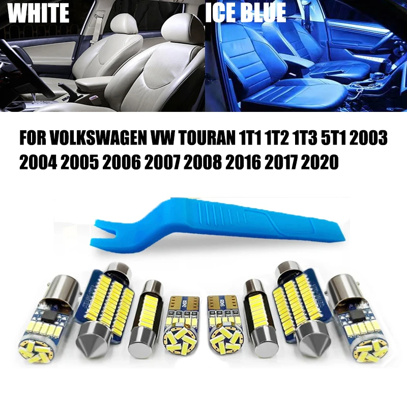 

For Volkswagen VW Touran 1T1 1T2 1T3 5T1 2003 2004 2005 2006 2007 2008 2016 2017 2020 Accessories Car LED Interior Light Canbus