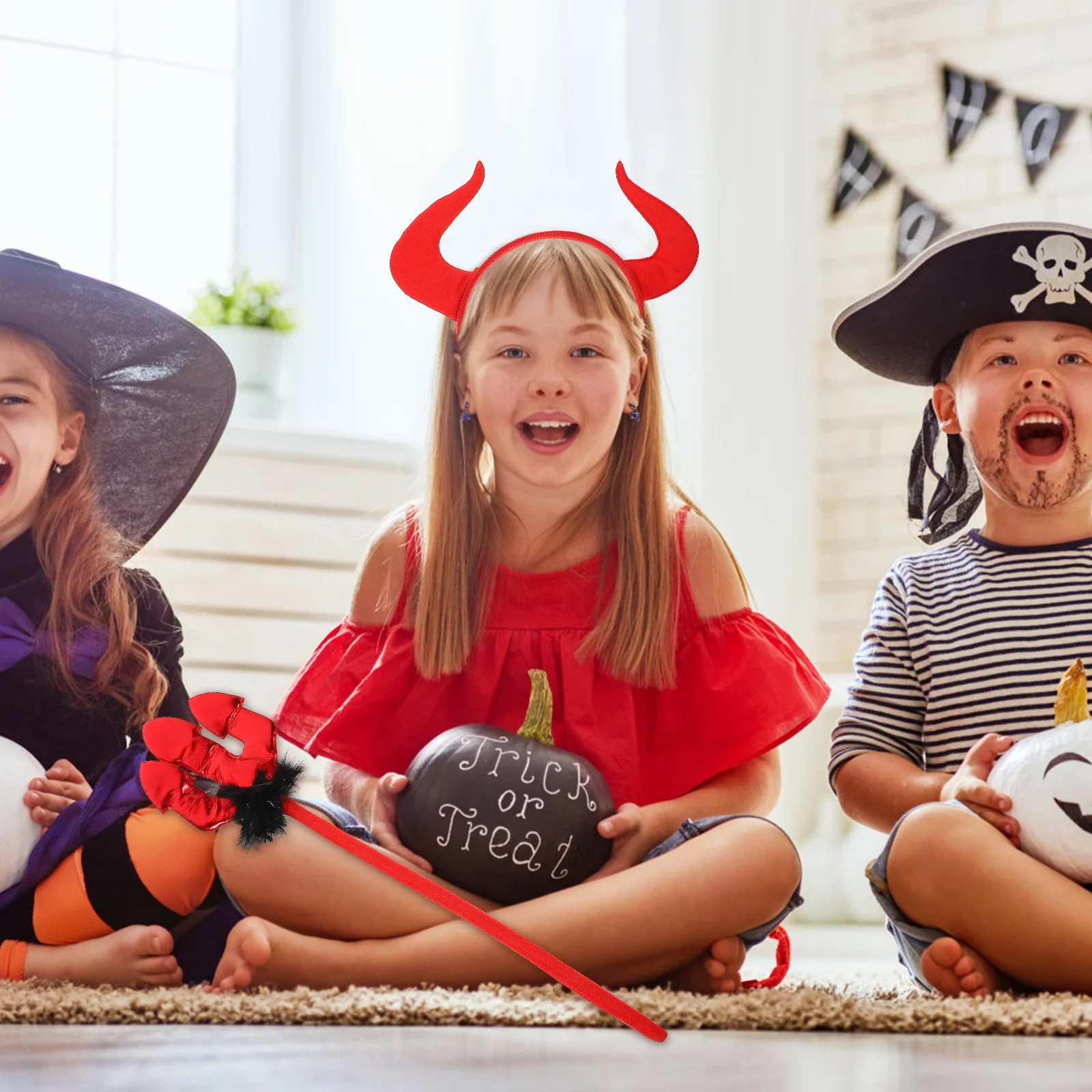 

1 set Headbands with Toppers for Girls Halloween Party Costume Hair Band Decorations Chic Accessories