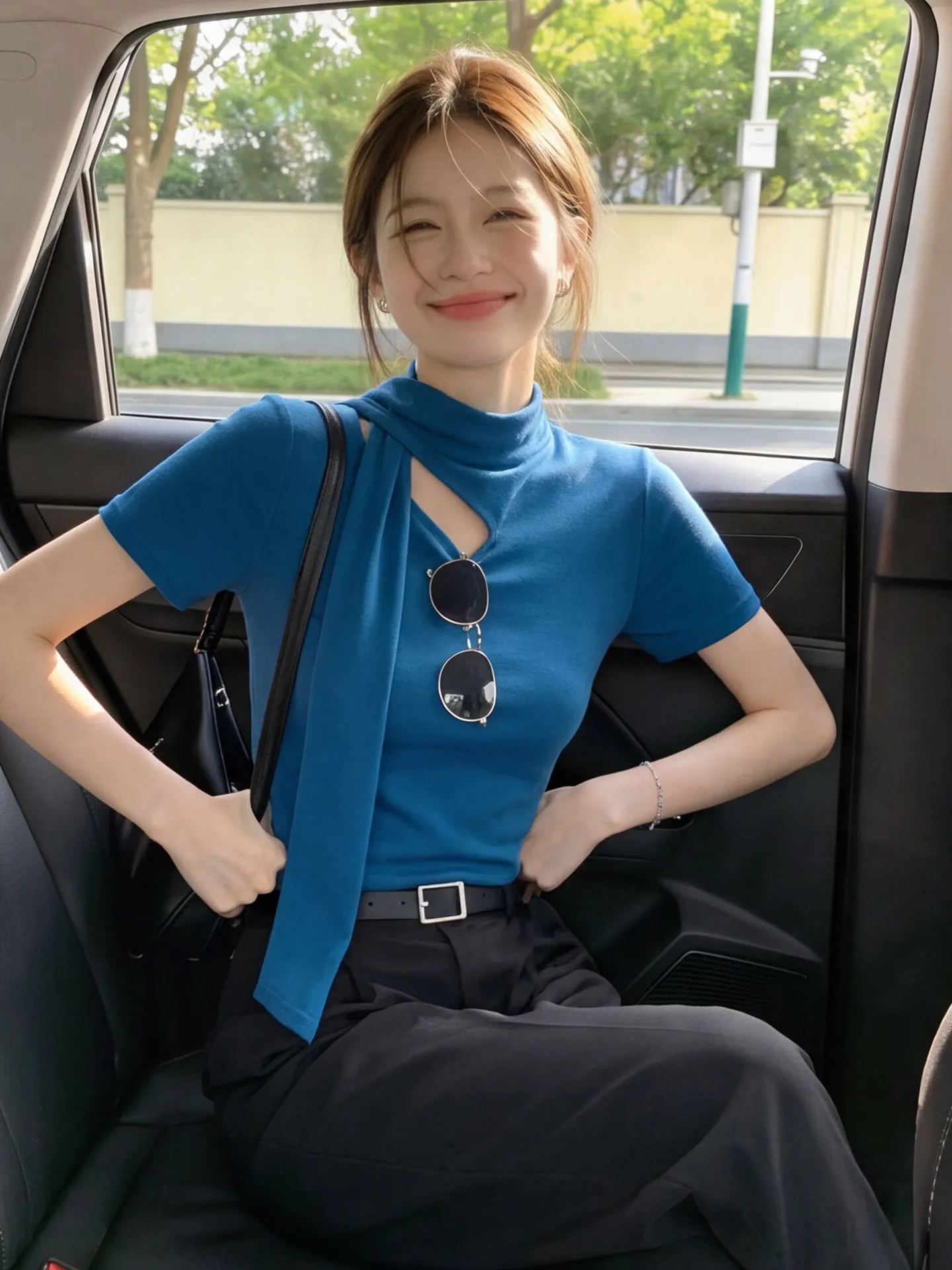 

Unique Beautiful Age-Defying Short-Sleeve Women's T-Shirt Summer Cotton Polyester Blend Comfortable Breathable Korean Style