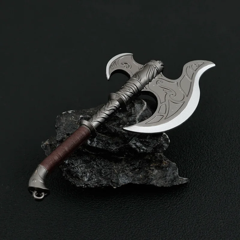 Qing Yu Nian Film and Television Peripheral Weapons Full Metal Haitang Duo Duo Axe 12CM Crafts Hand Puppet Cos Accessories Toys