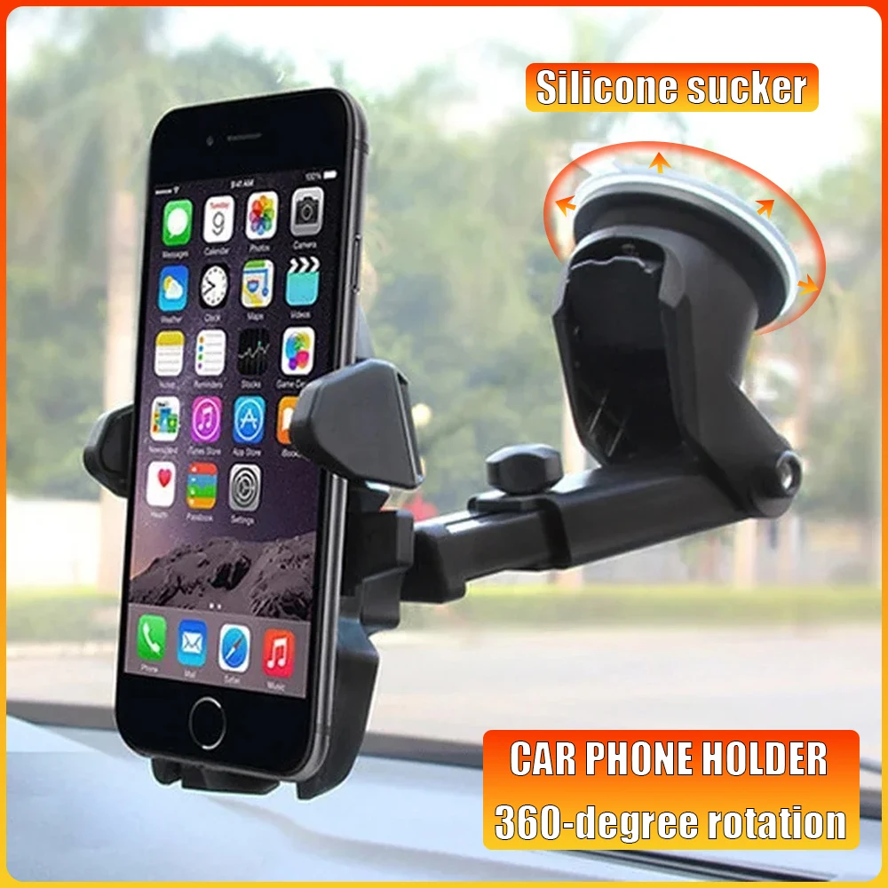 

Universal 360° Dashboard Windshield Mobile Phone Mount Stand GPS Bracket Suction Cup Car Phone Holder for IPhone Xiaomi Huawei