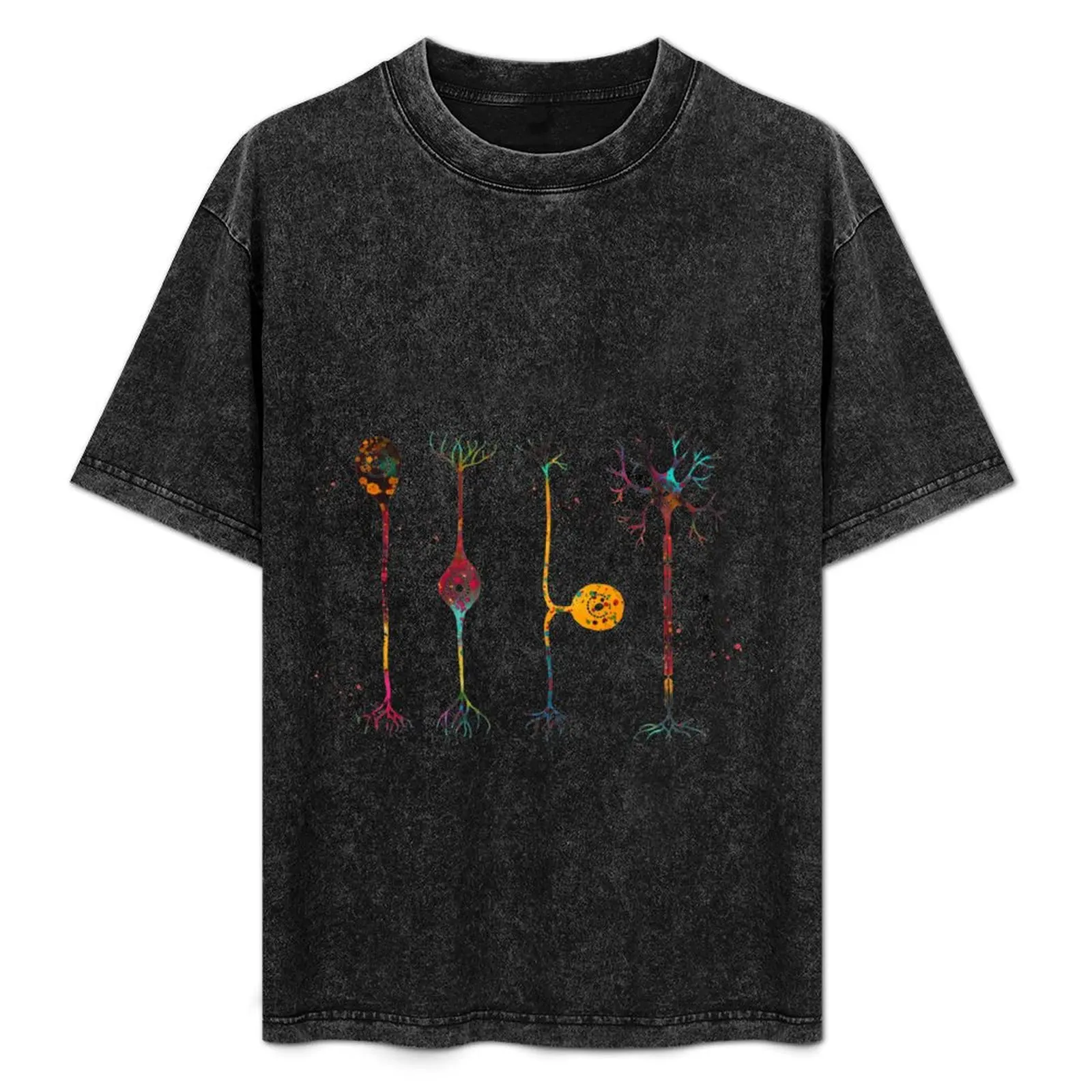 

Four types of neurons T-Shirt boys animal print graphic tee shirt men t shirts high quality