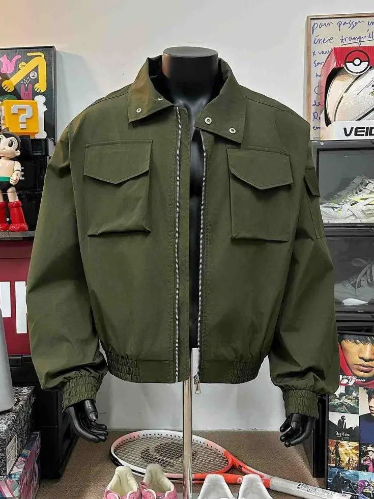 

Spring 2025 American Sle ort Loose Men's Jaet Flight Suit Outerwear Hard Man Design Casual Youth Faion Spring Outerwear