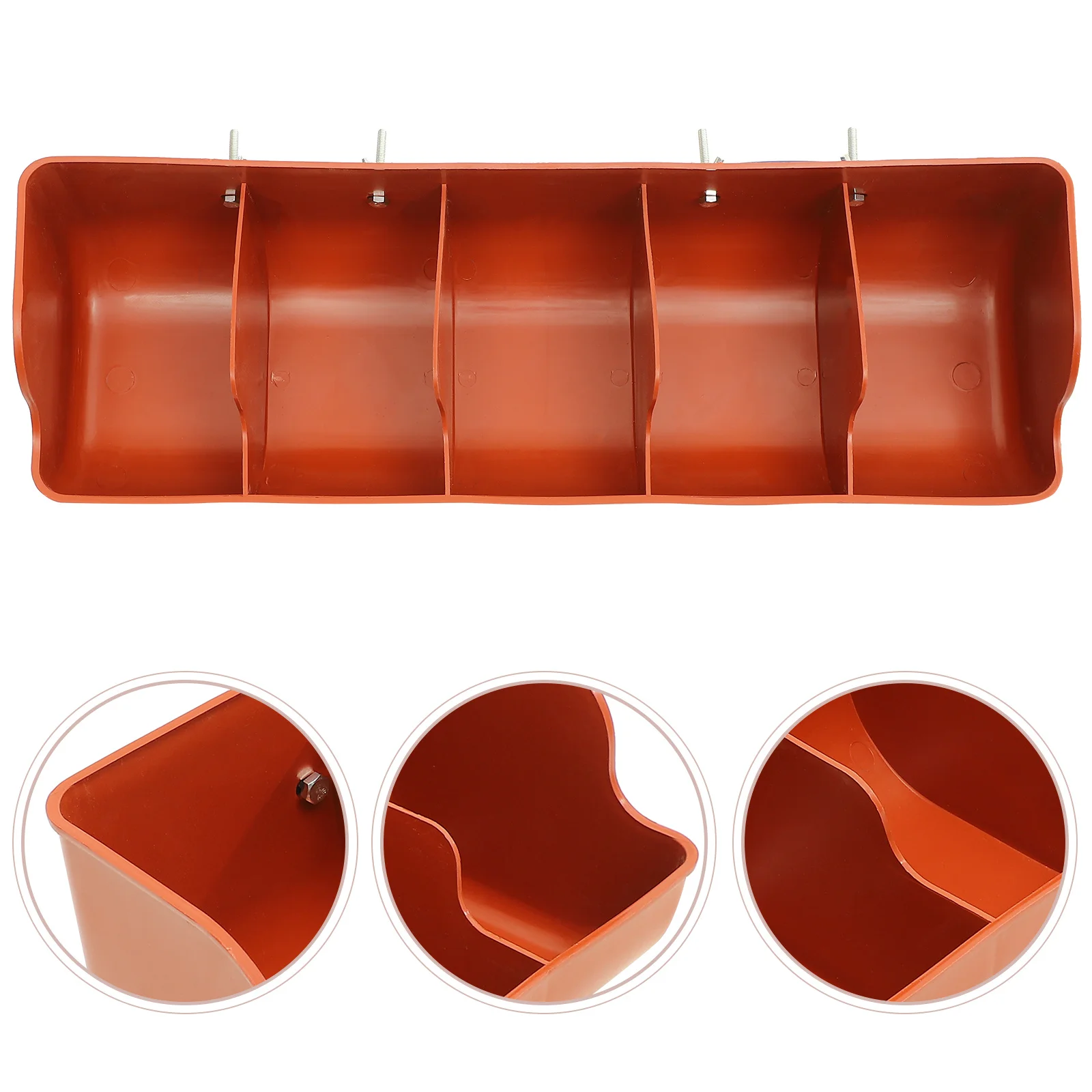 

5-Compartment Plastic Pig Manger Practical Pig Feeding Groove for Piglets Farm Supply Piglet Feed Dispenser Farm Supply