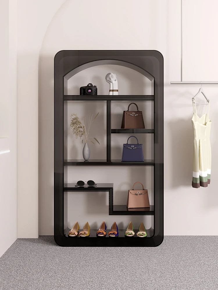 Acrylic clothing store shoe bag storage rack multi-function shelf shoe rack bag display rack shoe store display case