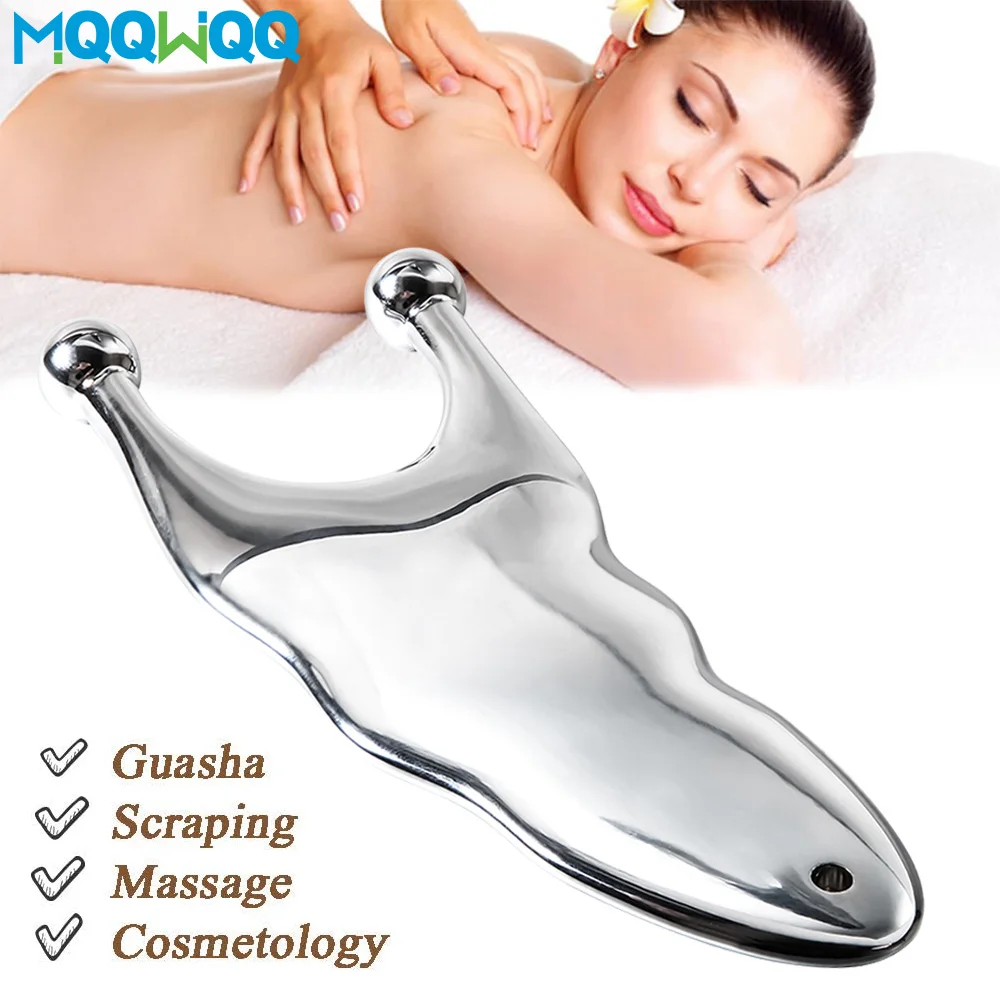 

1Pcs Stainless Steel Gua Sha Facial Tools Face Tighten Skin Heart Massage Guasha Beauty Tool for Body Eyes Nose Neck Massager