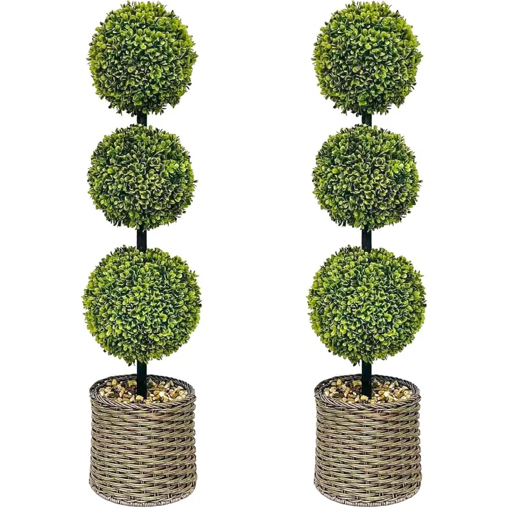 

Faux Boxwood Topiary Ball Tree Ornamental in All Seasons without Care for Indoor and Outdoor Use, Fake Plantporch Decor, 3ft