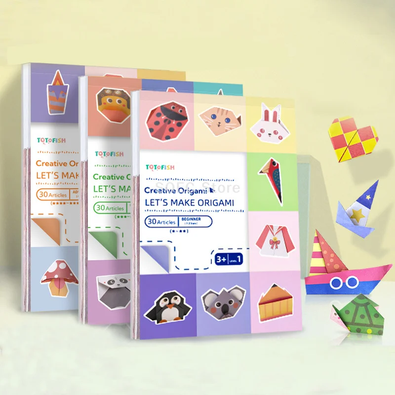 

30PCS Origami Paper Craft Guiding Book Projects Supplies For Beginners Children Kids Boys Girls DIY Art Craft