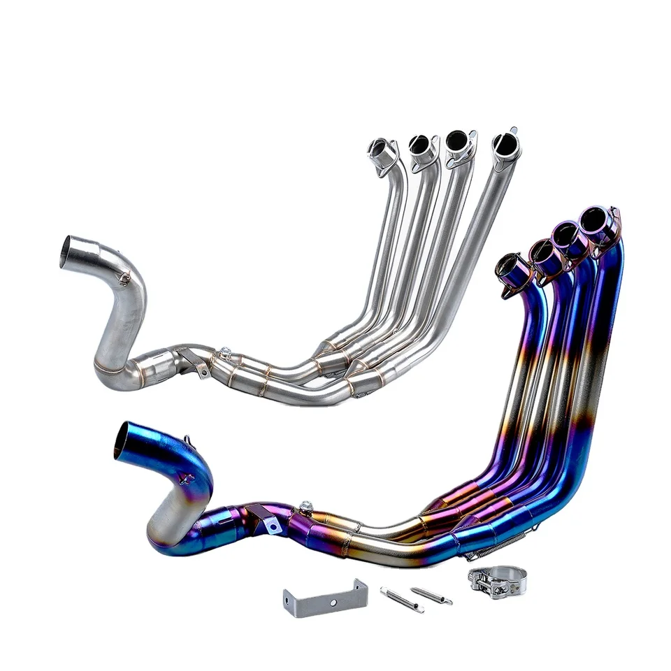 

STLF Stainless Steel Motorcycle Exhaust System Front Link Pipe Slip-On 51mm Muffler Compatible Hon CB650F CB650R CBR650 CBR650F