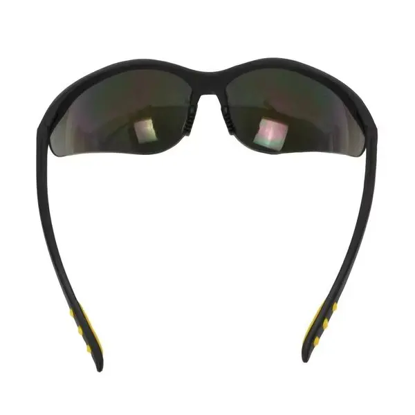 Reinforcer, Safety Glasses, Anti-Scratch, Red Mirror Lens, Black Frame, Full-Frame