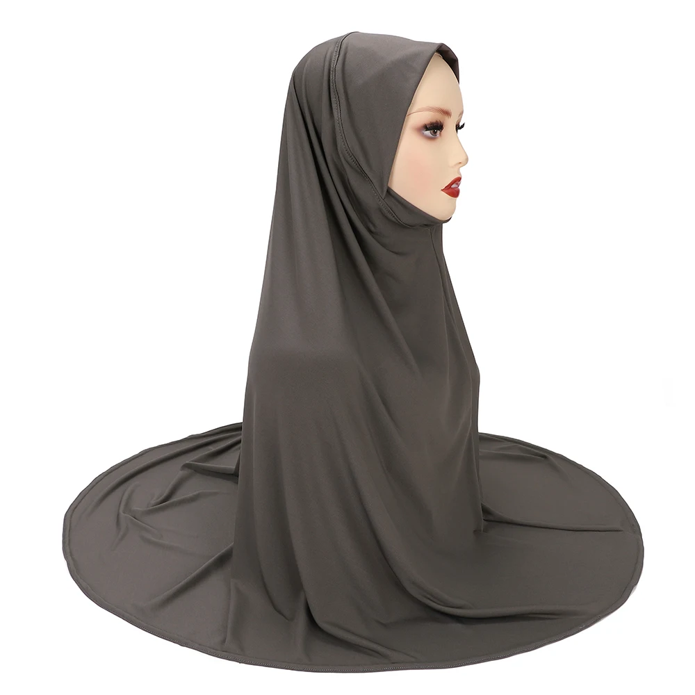 Groot formaat klaar om moslim hijab XL maat Jersey Instant hijab sjaal lichte tulband Maleisische sjaal leverancier te dragen