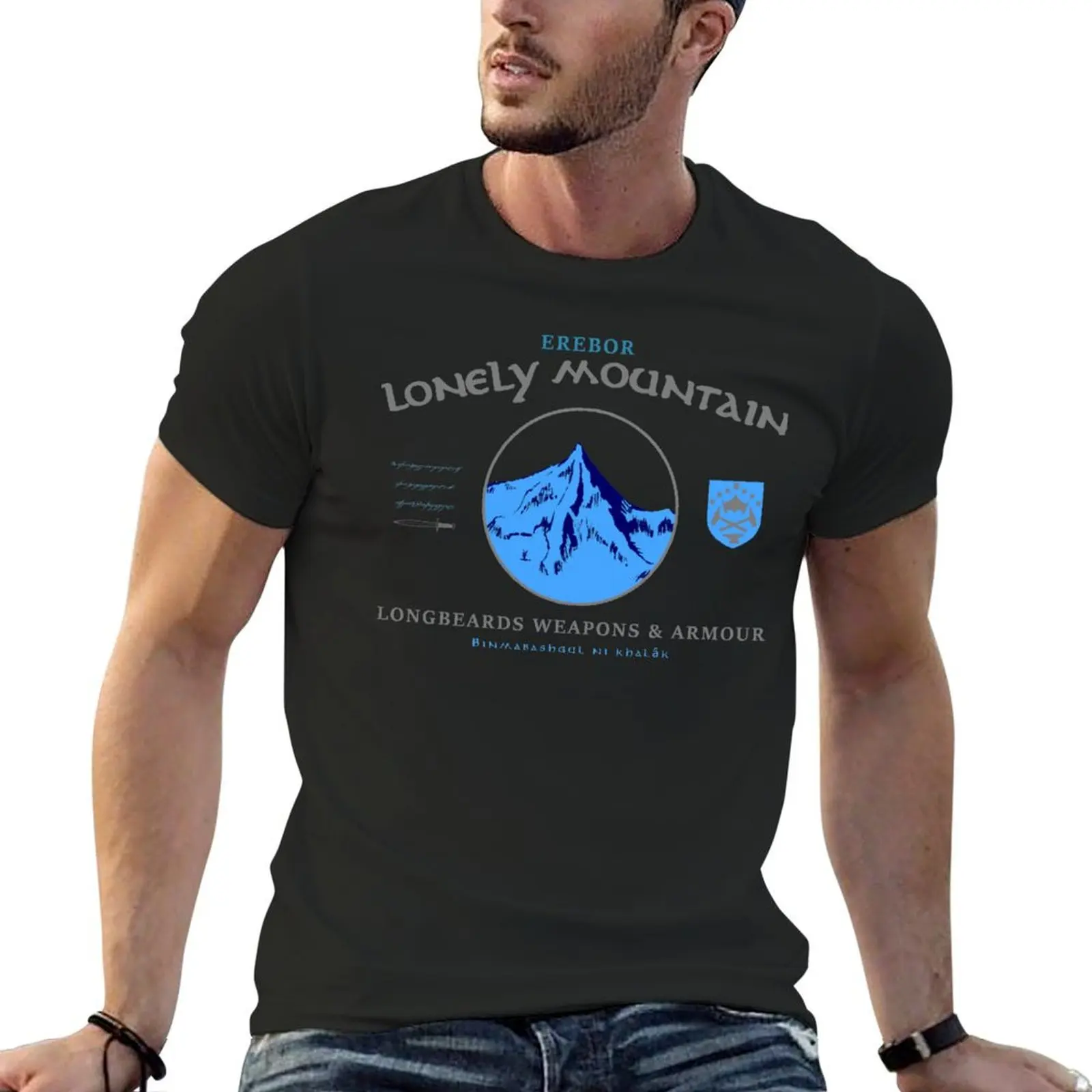 

Longbeards Weapons & Armour : Erebor Lonely Mountain T-Shirt anime t shirts customs quick-drying mens t shirt