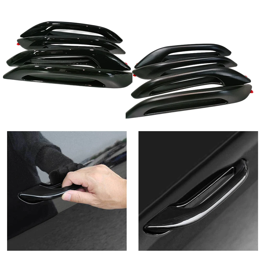 01      4PCS Door Handle Protector Cover For Tesla For Model Y For Model 3 2021-2023 Handle Stickers Patch Cover