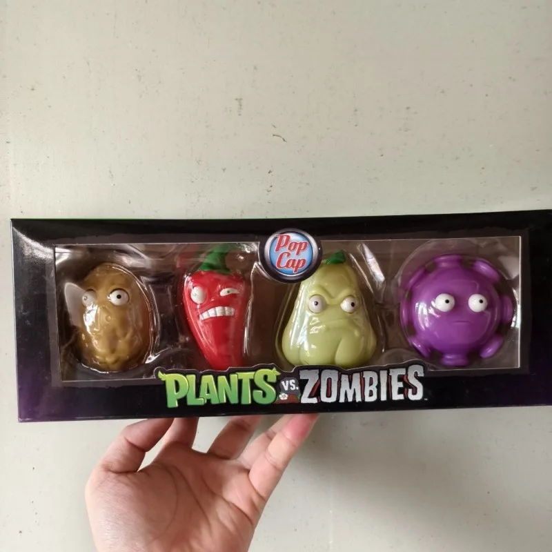 

4pcs Plants Vs. Zombies Game Peripheral Model PVZ Squash Jalapeno Wall-nut Character Toys Desktop Decoration Birthday Gift