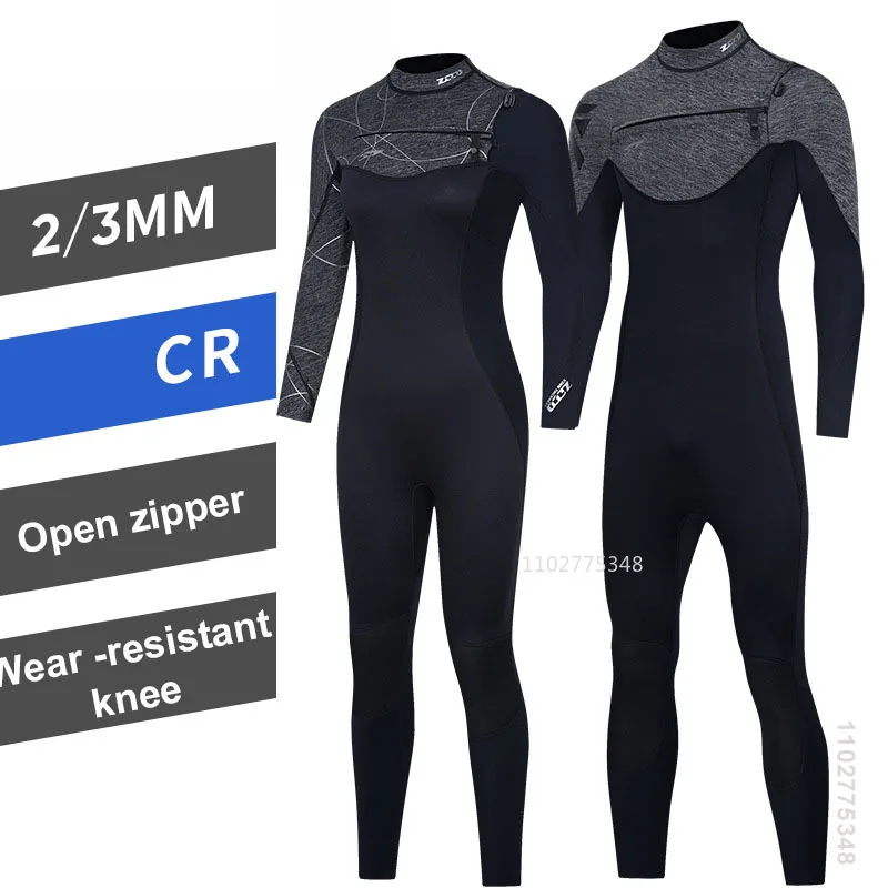 Herren Damen Neopren-Tauchanzüge 3/2MM Surfanzug Schnorchel-Badebekleidung Winter Hochelastische Rashguards Speerfischen Tauchen – Detail 10