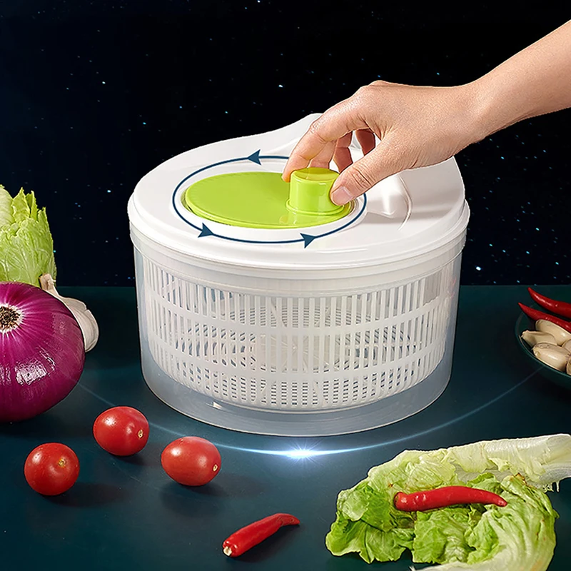 Vegetables Salad Spinner Lettuce Multifunction Dehydrator Green Washer Dryer Strainer Manual Vegetable Drainer Kitchen Gadgets