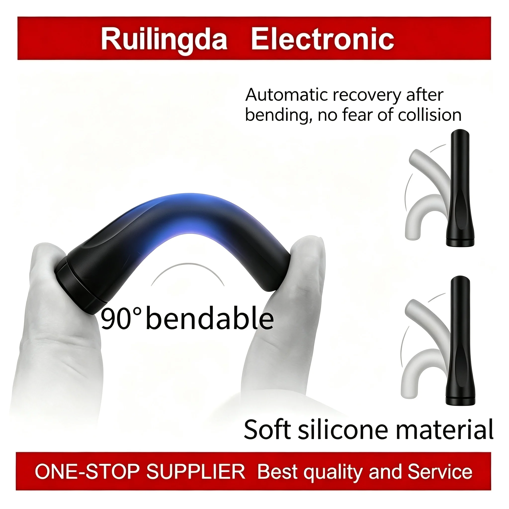 5PCS  TX433-JK-11 TX433-JZR-6 433MHz Rubber Antenna Series EBYTE Foldable 2.5dBi SMA-J Interface Antenna for Wireless Module