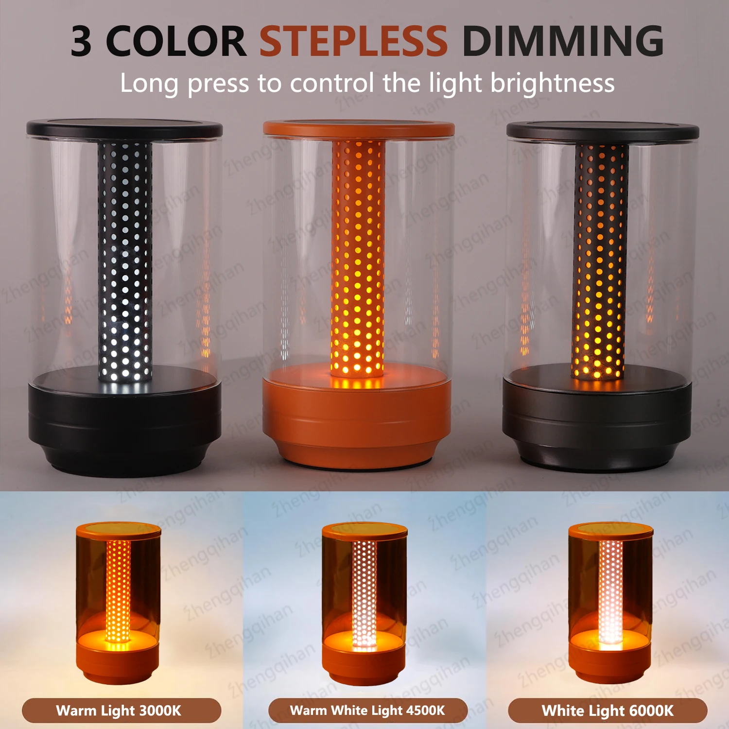 Wireless Led Candles With Rechargeable Touch Sensor Desktop Night Light Flames Light For Restaurant Bedroom Holiday Home Decor