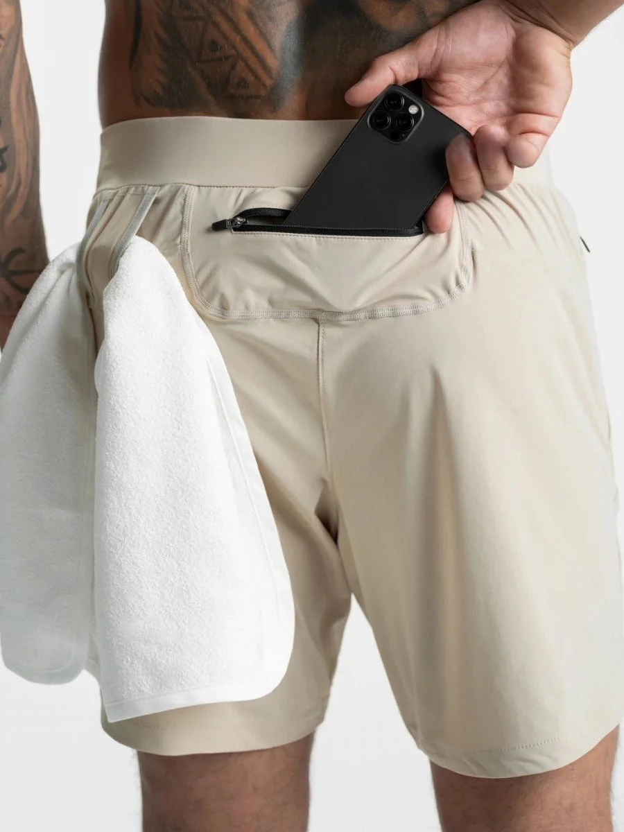 Lightweight Quick-Dry Running Shorts Men's Casual Fitness Training Shorts Basketball Light Thin Multi-Functional Training Pants