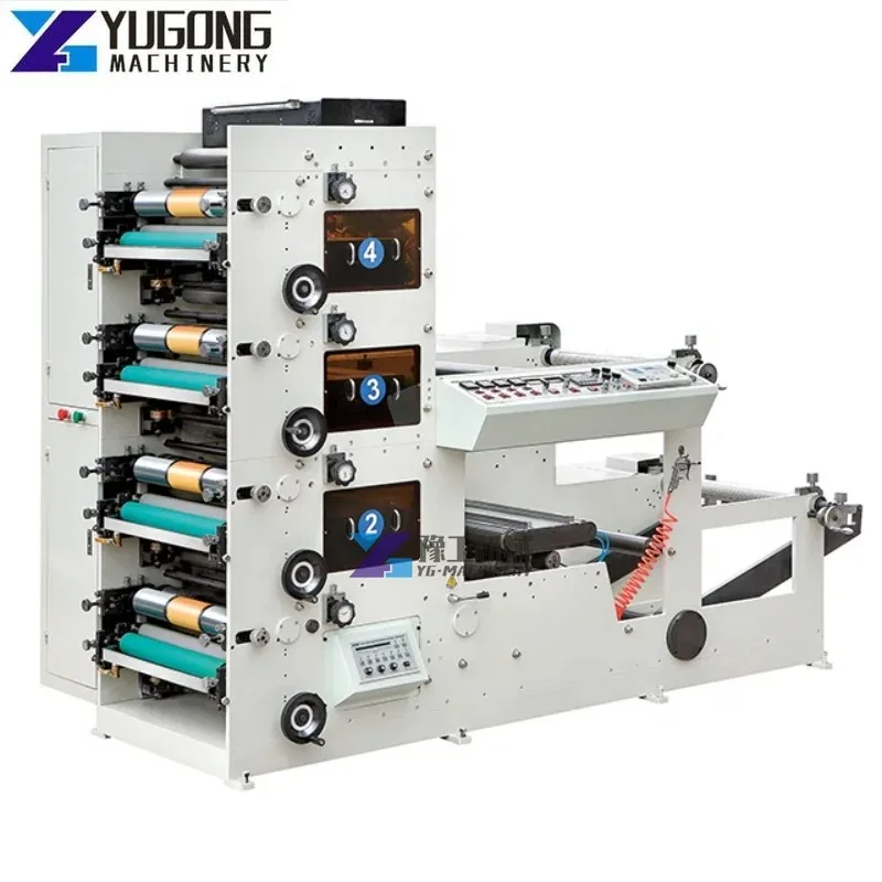 Automic Paper Drinking Straw Roll Flexo Printing Machine Four Color 620mm Paper Drinking Straw Roll Flexo Printing Machine