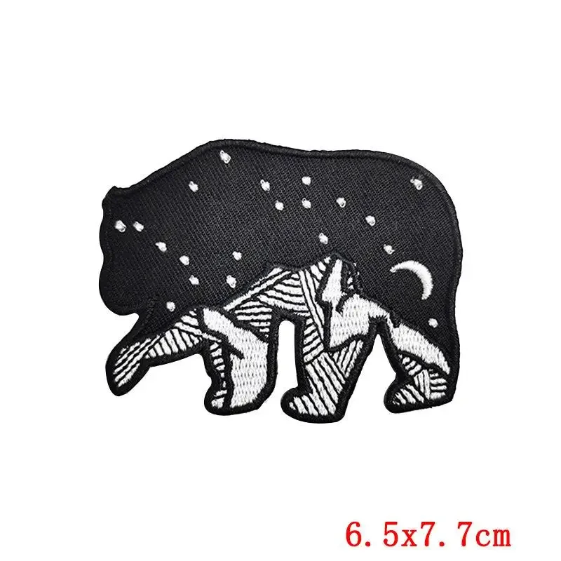 Embroidered Patch Iron On Patches for Clothing Pocket Deer Clothes Stickers Fabric Sewing Thermal Adhesive Applique Fusible