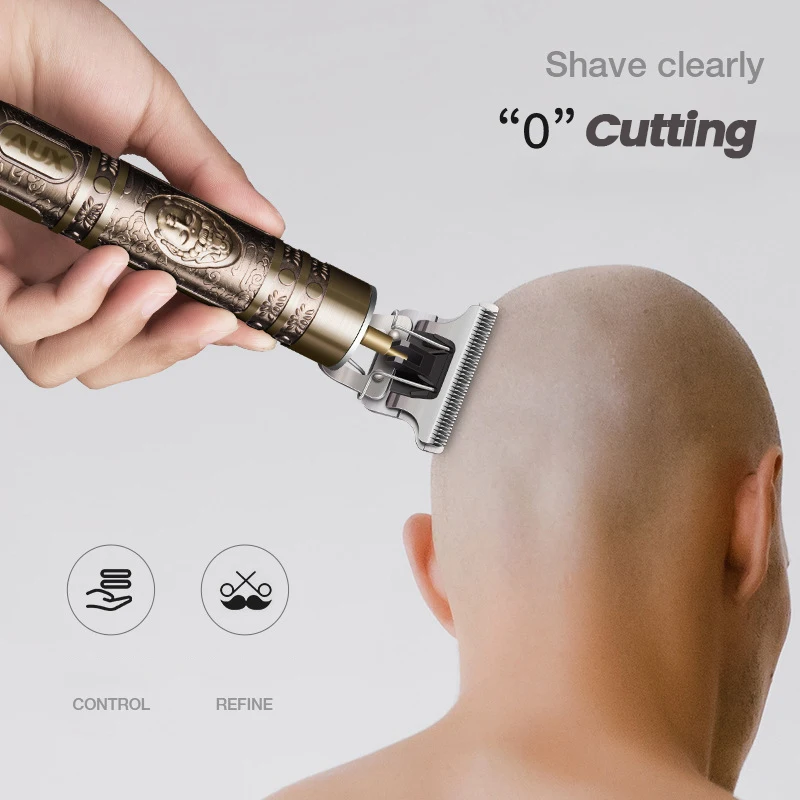 T Blade-cortadora de pelo de barbero profesional para hombres, Afeitadora eléctrica T9, recortadora de barba, máquina de corte inalámbrica, 0 MM