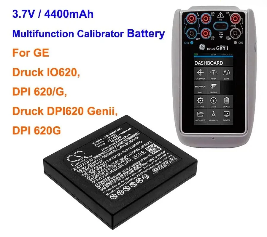 

100% NEW 4400mAh Multifunction Calibrator Battery 191-365,191-356 for GE Druck IO620, DPI 620/G, DPI 620G,Druck DPI620 Genii