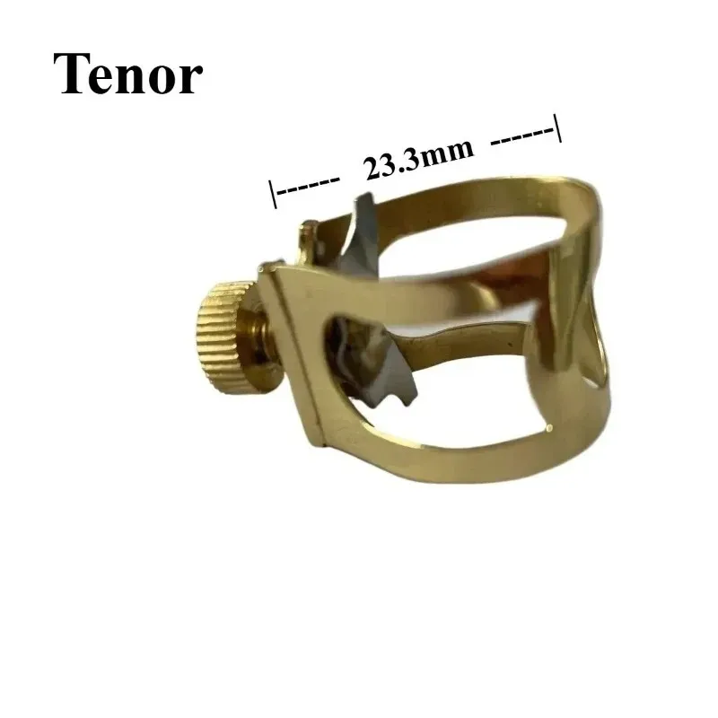 Ligadura de saxofone de metal puro adequada para saxofone alto, tenor, soprano, acessórios para instrumentos de sopro, ajuste de parafuso único