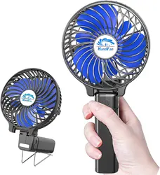 USB Powered Rechargeable Battery Operated Handheld Mini Fan Portable Small Hand Foldable Cooling Fans Outdoor Pocket Stroller