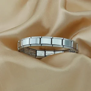 Hapiship 2024 New Women's Jewelry DIY 9mm幅イタンリアンエラスティックチャームブレスレットファッションステンレススチールファッションバングルセントバオ 8ベストセールスイタリアのステンレススチールジュエリー - №5