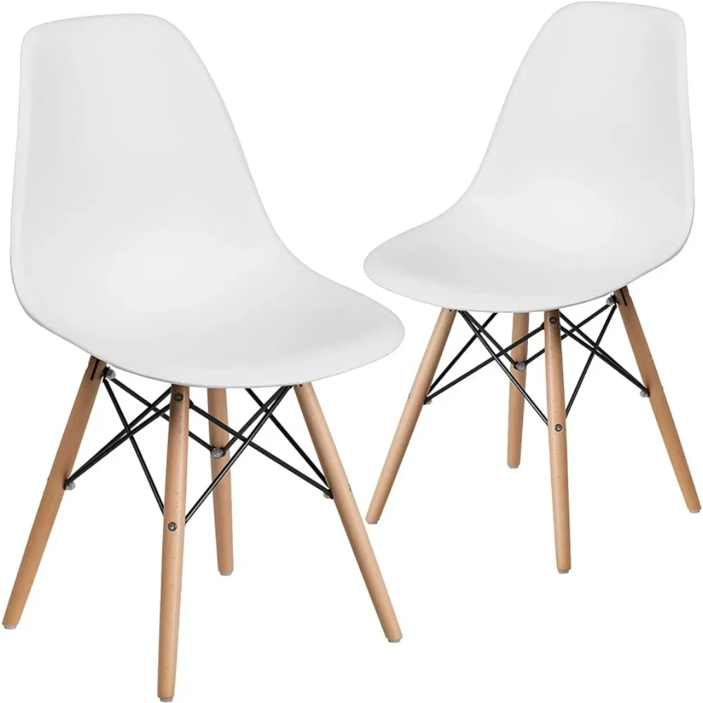 Mid-Century Side Chairs for Dining Rooms and Offices Living Room Chairs Set of 2 Livingroom Furniture Sets White Freight Free