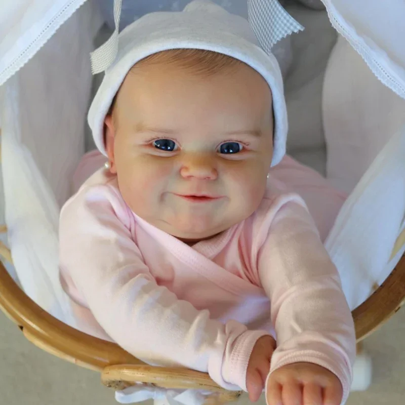 

49CM Maddie Lifelike Already Painted Doll Newborn Baby Reborn Doll Hand Paint with Genesis High Quality 3D skin Tone