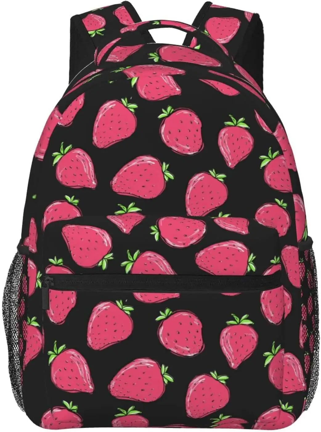 Strawberry Pattern Backpack Cute Fruit Travel Bags Shoulder Backpacks For Men Women