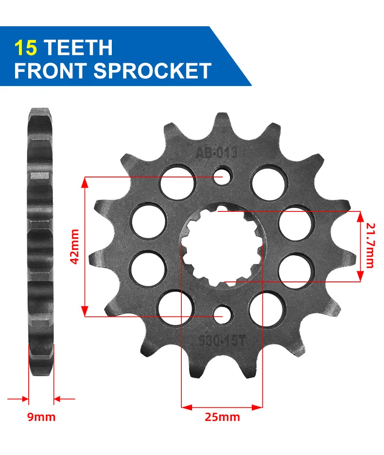 530 sprocket 180g-285g per tooth count Suzuki direct fit