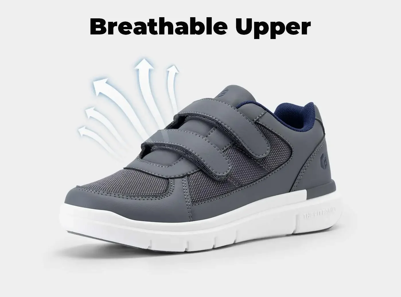 Fitville Herren-Diabetikerschuhe, extra breit, Größe 4E, Freizeitschuh für Senioren, lindert Neuropathie und Schmerzen bei geschwollenen Füßen, mit Fußgewölbestütze. – Detail 8