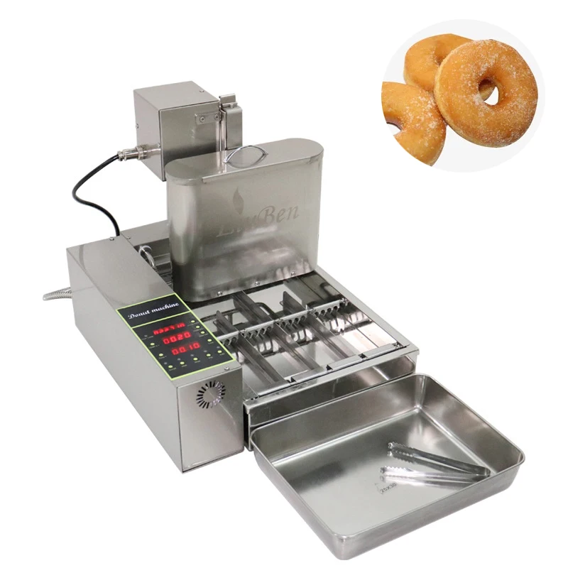 4-Row Donut Making Machine Electric Heating Commercial Auto Doughnuts Maker 2000W Donut Machine