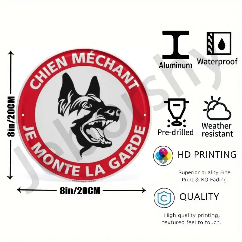 Round Metal Aluminum Sign No Trespassing Aluminum Sign Private Road Warning Video Surveillance Wall Poster Plate Yard Rigid