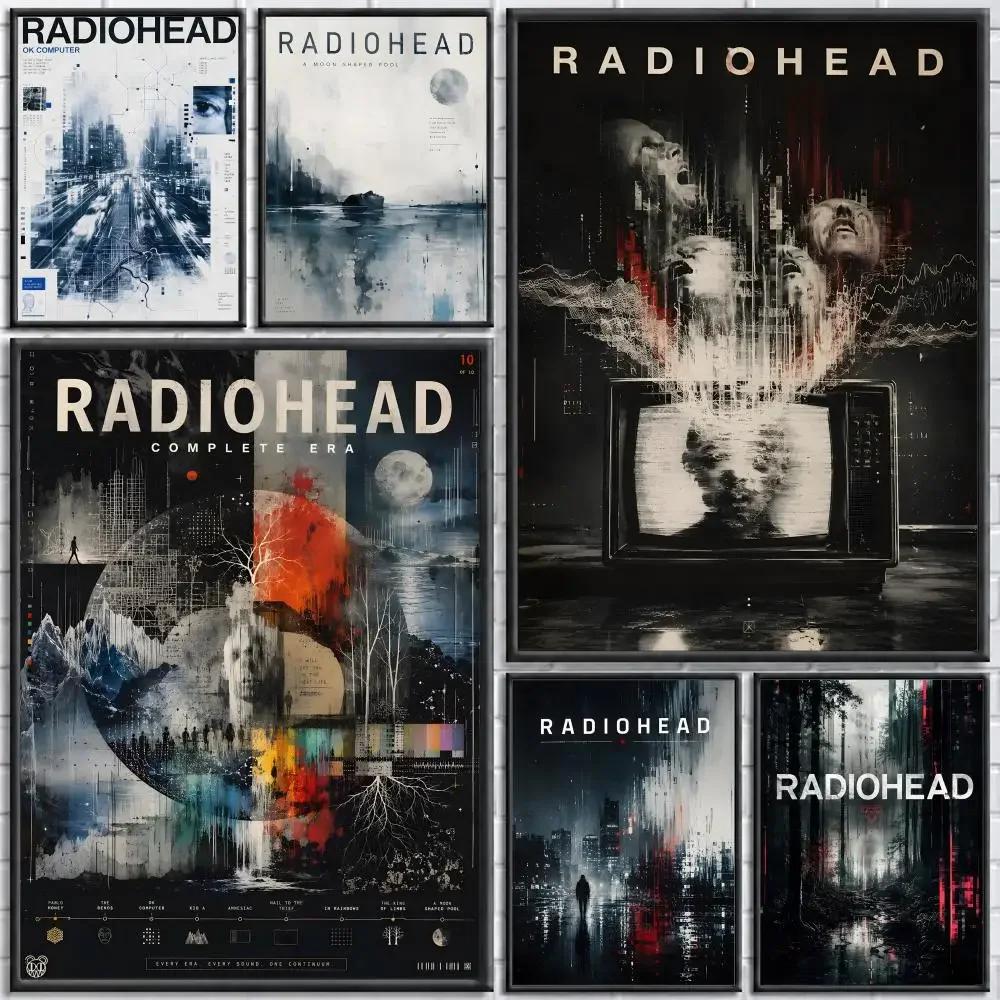 Band Radiohead Poster Poster Wall Sticker Waterproof Self Adhesive HD Art Bedroom Bar Decor