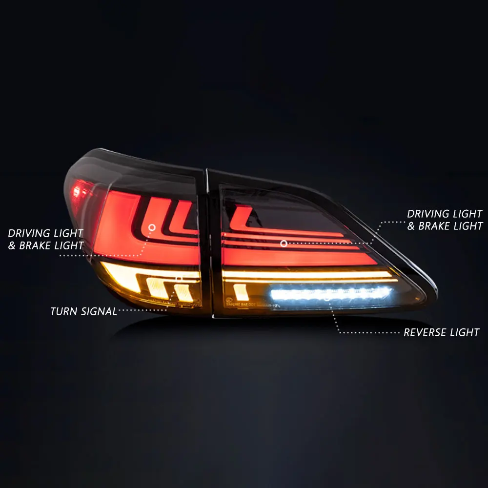 For Lexus RX270 RX330 RX350 RX450h 2009-2014 Rear Tail Light Assembly LED Modification Taillight Car Back Lamp Accessory