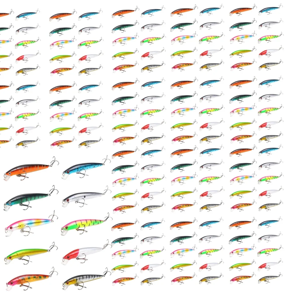 Artificial Wobbler Crankbait 3D Eye 10 Color Carp Perch Fishing Tackles Long Tail Minnow Fishing Lure 10cm 9g Floating Hard Bait