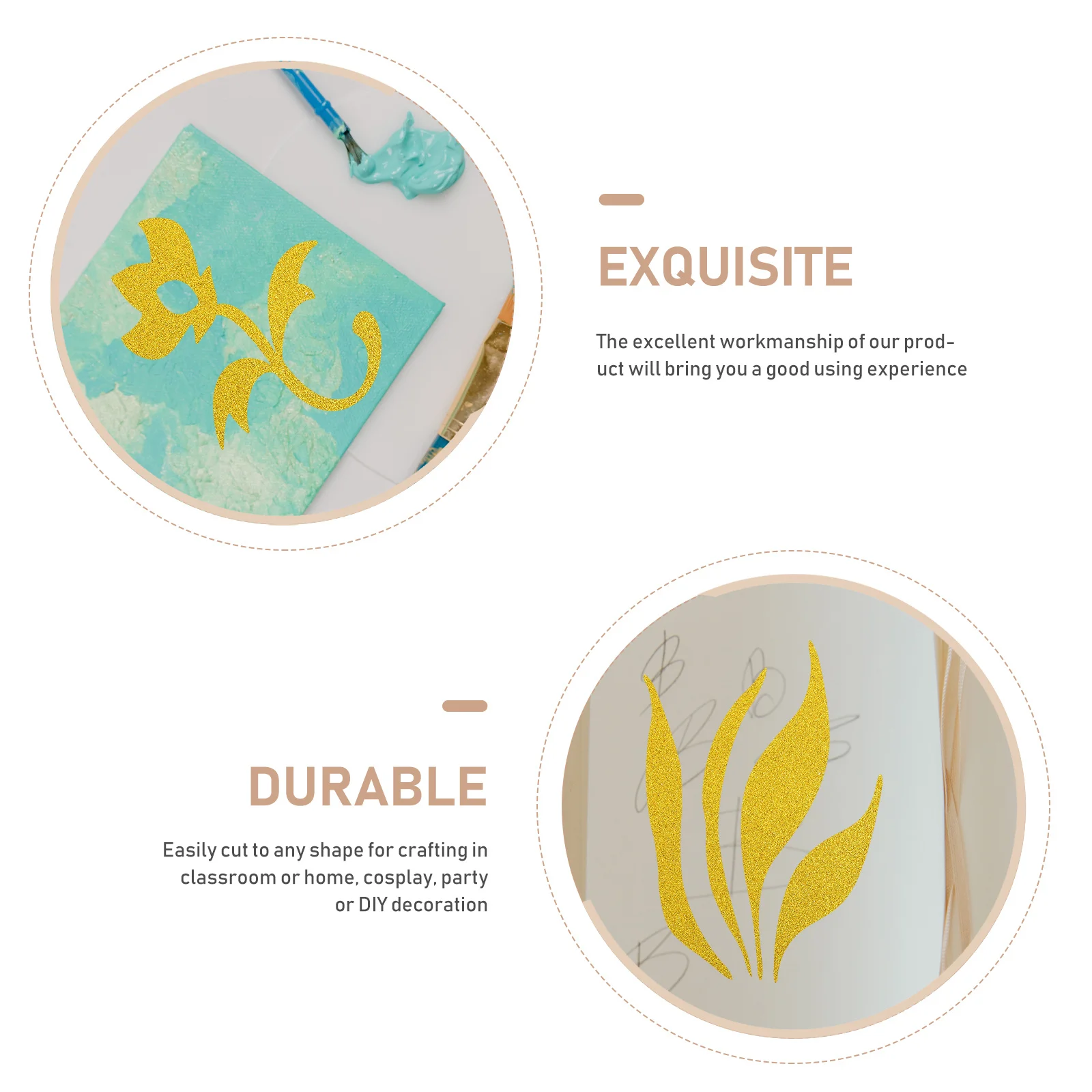 

10Pcs Glitter Sponge Paper Gold Powder Sequins Self-Adhesive Sheet Scrapbooking Custom Signs Party Invitations