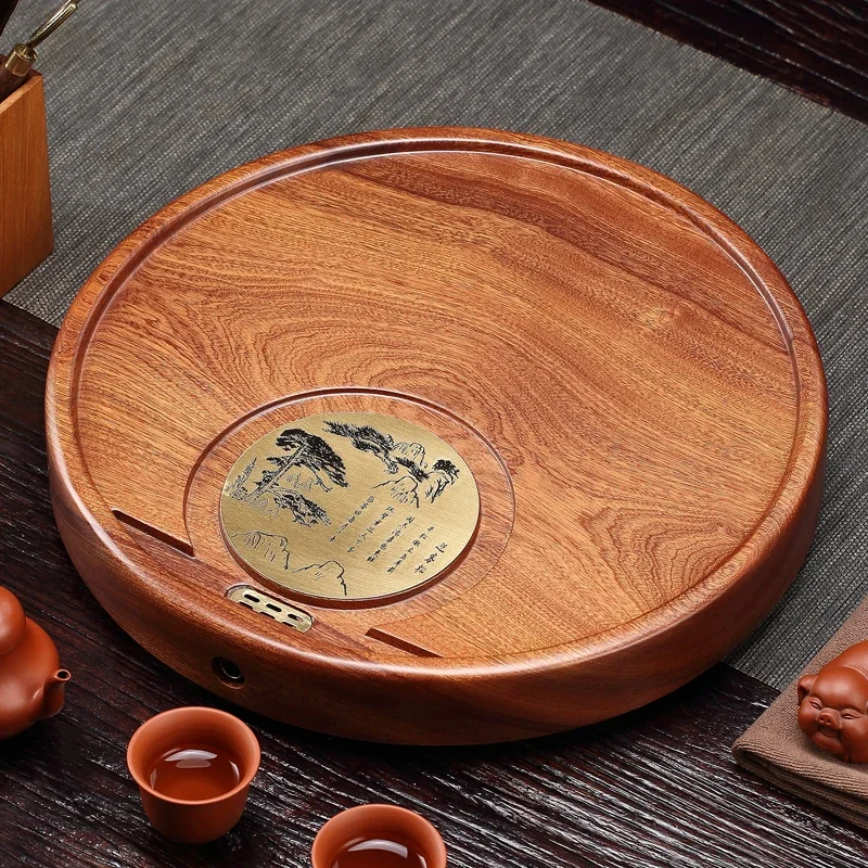 

Kung Fu Wooden Tea Tray Office Valet Hospitality Light Luxury Gift Tea Tray Fashion Accessories Bandeja Madera Home Furniture
