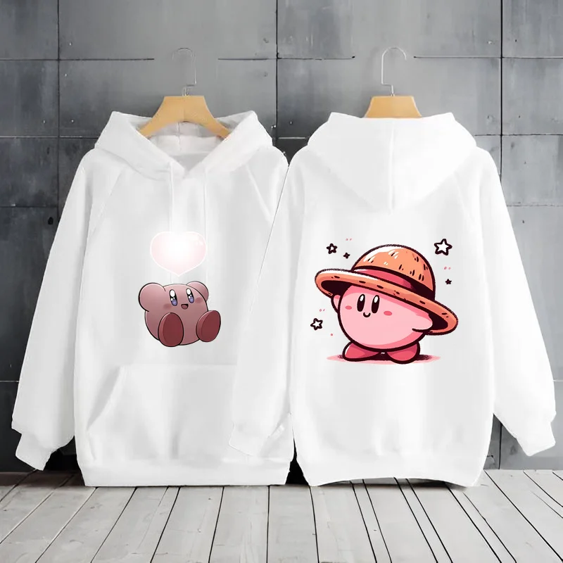 Cute Kirbies Anime Y2k Hoodies Long Sleeve Women\'s Hoodie Kirbies Hooded Shirt Women Clothing Y2k Casual Autumn Women\'s Clothes