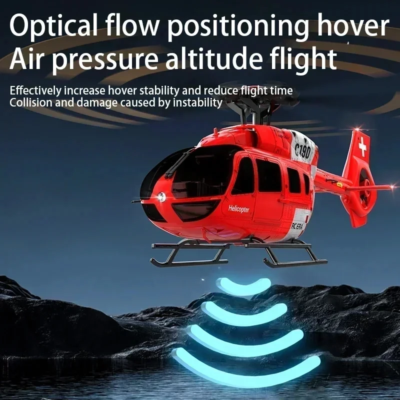 Samolot zdalnie sterowany RC C190 helikopter bezszczotkowy silnik stała wysokość z przepływem optycznym Model elektryczny zabawka dla dzieci na