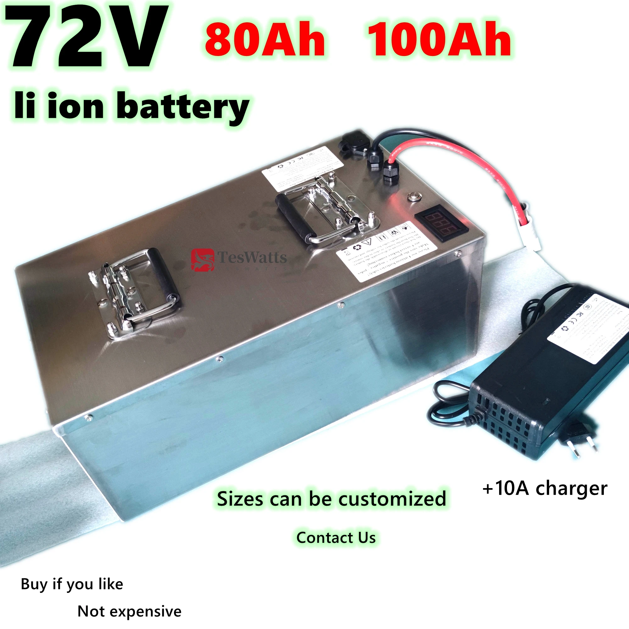 

Li ion battery 72v 80Ah li ion 72v 100ah lithium ion for 7000w golf club bicycle bike tricycle motorhome +10A charger