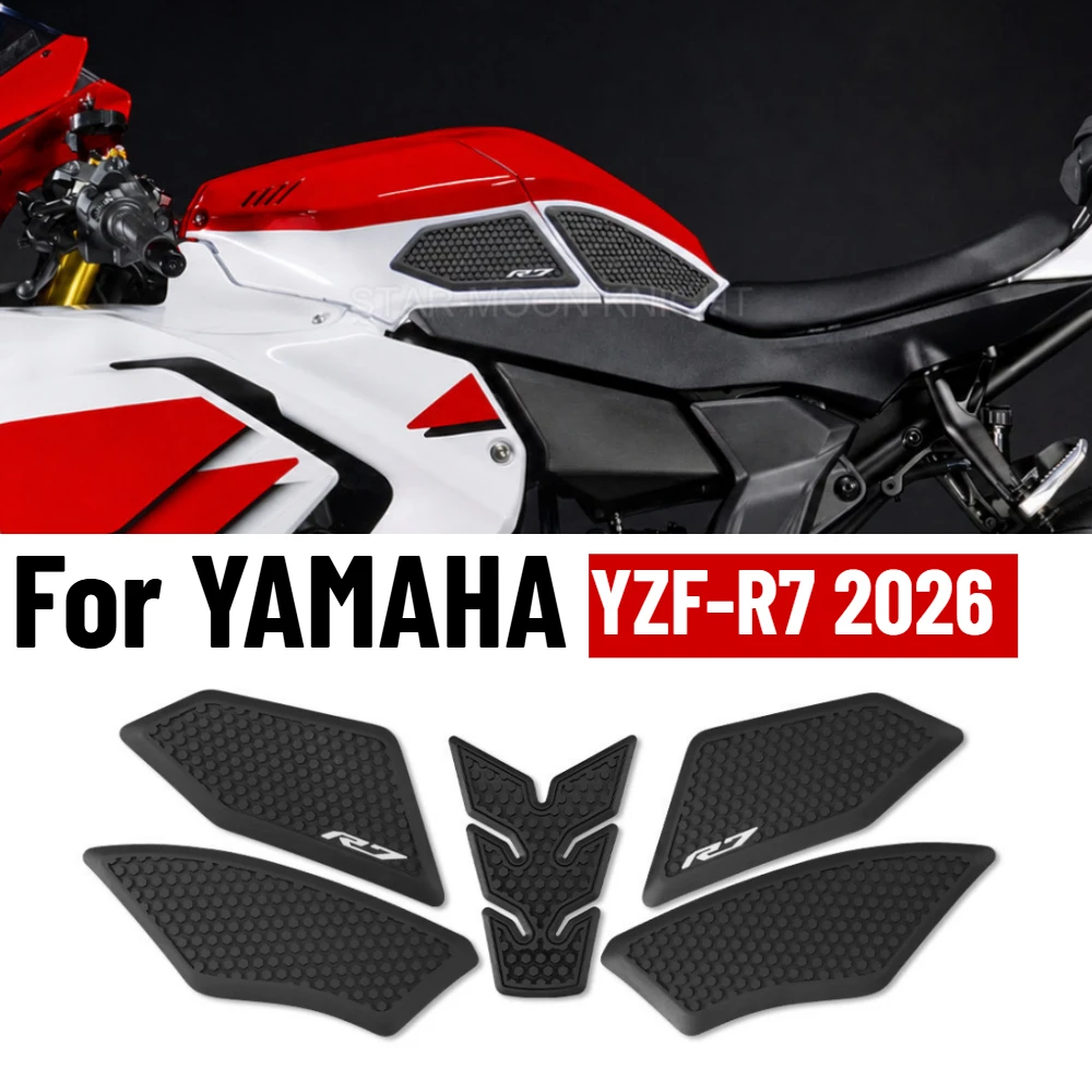 Tank Pad 2026 For YAMAHA YZF-R7 YZF R7 MotorcycleKnee Non-slip Pad Decal Tankpad Side Fuel Tank Stickers Protector Accessories