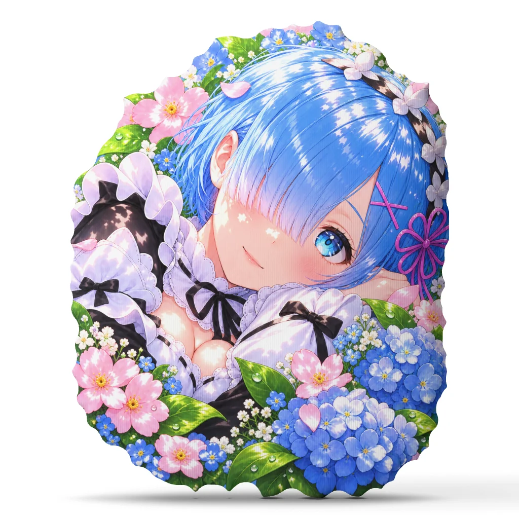 Anime Re Life In A Different World From Zero Rem MANGA Shaped Pillow Irregular Stuffed Pillows for Office Car Chair Home Decor
