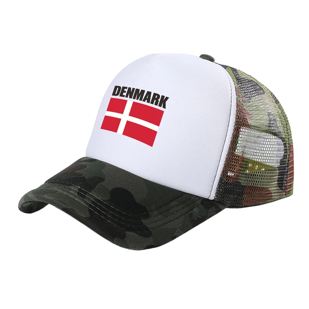 Danimarca Trucker Caps uomo danimarca cappello berretto da Baseball Cool Summer Unisex Mesh Net Caps